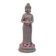 thumbnail image 3 of Estatua de Buda para jardín con luces solares, decoración creativa para inauguración de casa. Gris claro de pie, 3 of 8