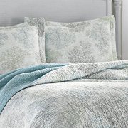 Laura Ashley Saltwater Reversible Quilt Set, King Saltwater Blue 206341