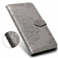 thumbnail image 3 of Galaxy S9 Wallet Cases and Covers, Allytech Slim Premium PU Flip Stand Cover Mandala Embossed Full Body Protection with Card Holder Magnetic Closure for Samsung Galaxy S9 Phone, Gray, 3 of 10