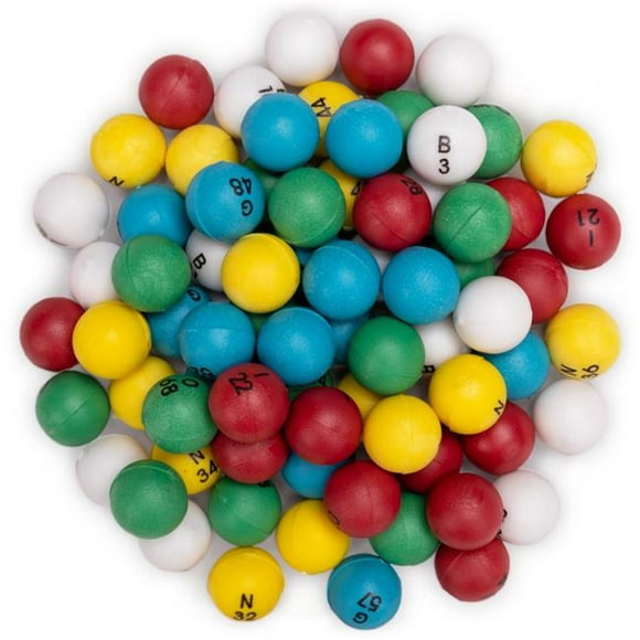 Brybelly GBIN-1003 Boules de Bingo Multicolores de 0,6 Po