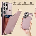thumbnail image 7 of Allytech Wallet Case for Samsung Galaxy S24 Ultra, Case with Card Holder & Magnetic Buckle, RFID Blocking PU Leather Shockproof Anti-Fingerprint Anti-Fall Protective Case for Women Men, Rosegold, 7 of 7