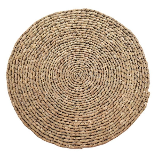 Manteles individuales de paja de 20 cm, redondos, tejidos a mano (3 piezas), manteles individuales de alta calidad, salvamanteles, manteles individuales aislantes resistentes al calor
