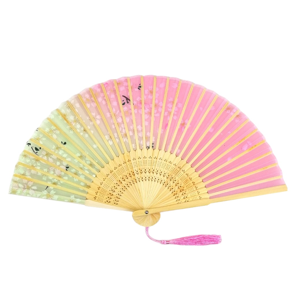 Unbranded Folding Fans Handheld Fans Bamboo Fans Women's Hollowed