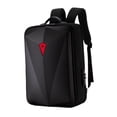 thumbnail image 4 of Mochila para ordenador portátil de 17,3 pulgadas para hombre, carcasa cremallera, doble capa, resistente al agua, bolsa para ordenador, mochila para videojuegos de 25L Negro, 4 of 8