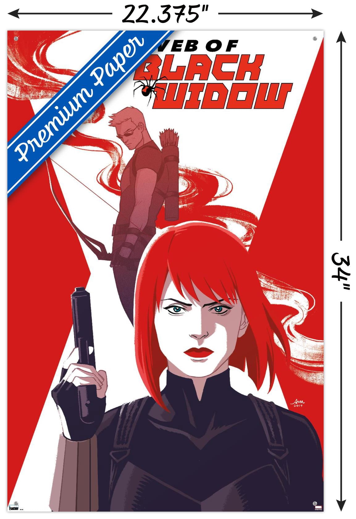 Marvel Comics - Hawkeye - Web Of Black Widow #4 Wall Poster with Pushpins, 22.375" x 34"
