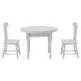 thumbnail image 1 of Mesa de comedor de madera blanca en miniatura a escala 1:12 y dos sillas, juego de muebles de cocina, accesorios para casa de muñecas, 3 piezas/juego de mesa y silla, 1 of 9