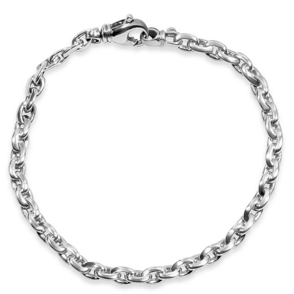 Pompeii Men's Round Link 14k Gold (18gram) or Platinum (28gram) 5mm Bracelet 8.5" (,)