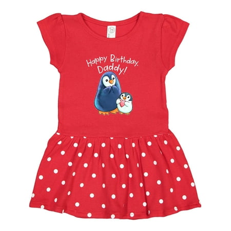 

Inktastic Happy Birthday Daddy!- Cute Penguins Gift Toddler Girl Dress