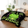 thumbnail image 2 of Cartoon Frog Blanket -50"x40" Small for Kids Just Girl Who Loves Frogs Soft Blankets and Throws Flannel Cozy Lightweight Quilt Gift Perfect for Bed Sofa Couch, 2 of 6