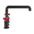 thumbnail image 2 of Avallon 8 in. Widespread, 2-Handle Wheel, Bathroom Faucet in Matte Black with Red Handles, 2 of 10