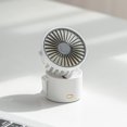 thumbnail image 3 of Ventilador de escritorio mini de 45 ajustes , ventilador de cinturón para trabajar, hacer senderismo, viajar y actividades al aire libre (blanco), 3 of 5