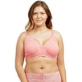thumbnail image 2 of 6 Pieces Wireless Lace Full Cup 3-Hooks No Padding Wire Free Bra (40D), 2 of 3