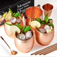 thumbnail image 1 of PENGX 4PCS Set of 16oz Copper Moscow Mule Mugs - Handcrafted Traditional Design  Insulated  Reusable  Gift Set with Straws  Spoon  Cleaning Brush  Shot Glass  and Premium Packaging for a, 1 of 6