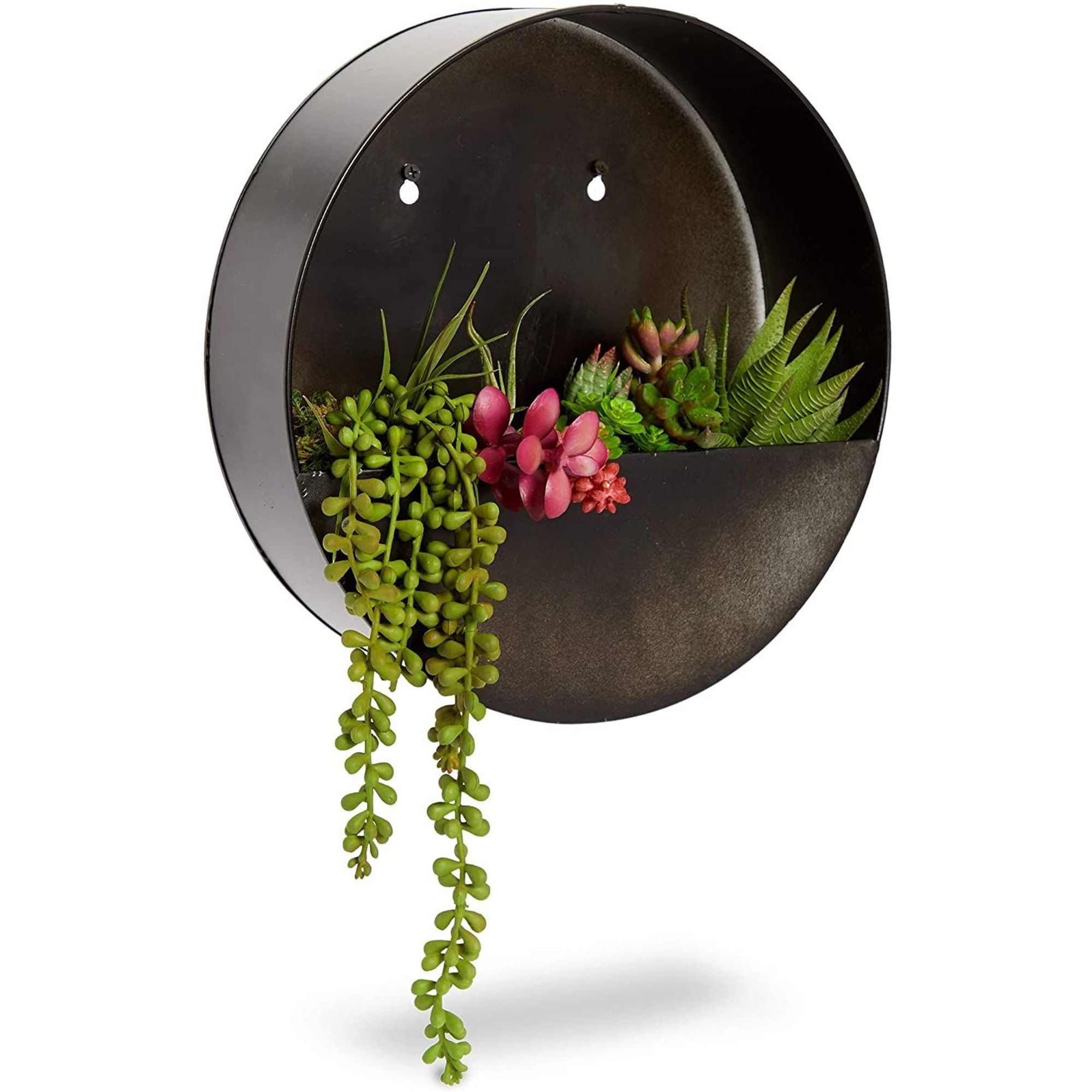 piante finte e pi/ù / ideale per piante grasse A forma di vaso vaso vaso per interni parete Decorhanging Planter vaso e geometrico Wall Decor contenitore/  mini cactus nero Air Plant
