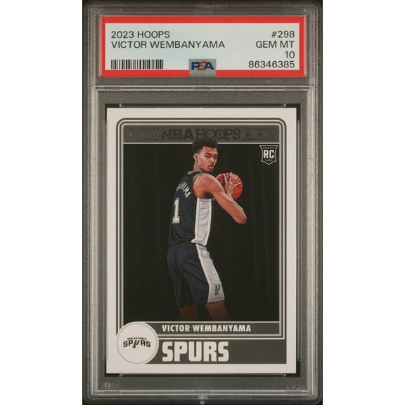 Victor Wembanyama 2023 Hoops Basketball Rookie Card #298 Graded PSA 10