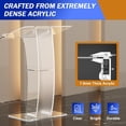 thumbnail image 6 of Clear Podium Stand for Churches, Portable Lecterns & Podiums Pulpits for Churches, Presentation Clear Podium Lectern Church Acrylic Podium Stand for Church, Weddings, School, Office (US Stock), 6 of 16