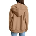 thumbnail image 3 of Womens Hoodie Oversized Hoodie Sweatshirt Casual Wear Zip Up Hoodie Women Outfit Trendy Women's Hoodies And Sweatshirts Stylish Solid Zip Up Jacket For Everyday Wear Long Sleeve Coat, 3 of 7