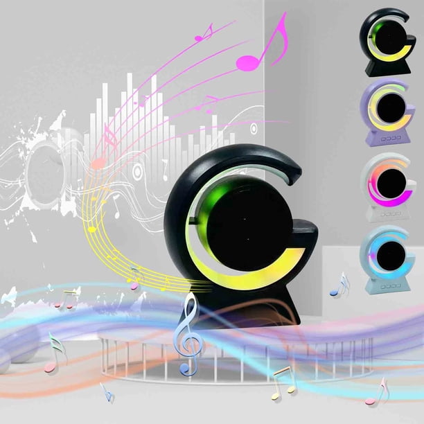 Mini altavoz Bluetooth con luces LED de colores • 5.0 inalámbrico • altavoz magnético de 16W • Batería de 400mAh • Alcance de 10M • Karaoke portátil