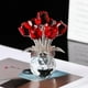 thumbnail image 1 of Adorno De Rosa De Cristal 1 piezas ramo de rosas de cristal de 4,33x3,35" Adorno decorativo de cristal transparente para decoración del hogar y regalos JASKFLY, 1 of 9