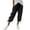 *Black, variant on VBVC Women's Drawstring Side Ties Cropped Pants,Cotton-Linen Jogger Capri Pants,Ladies Lightweight Breathable Sweatpants with Pockets,Black,S-3XL