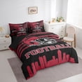 thumbnail image 3 of jejeloiu Football Sport City 7-Piece Twin Bedding Sets,Red Rugby Helmet Bedding Comforter Set For Boys Kids Reversible, 3 of 8