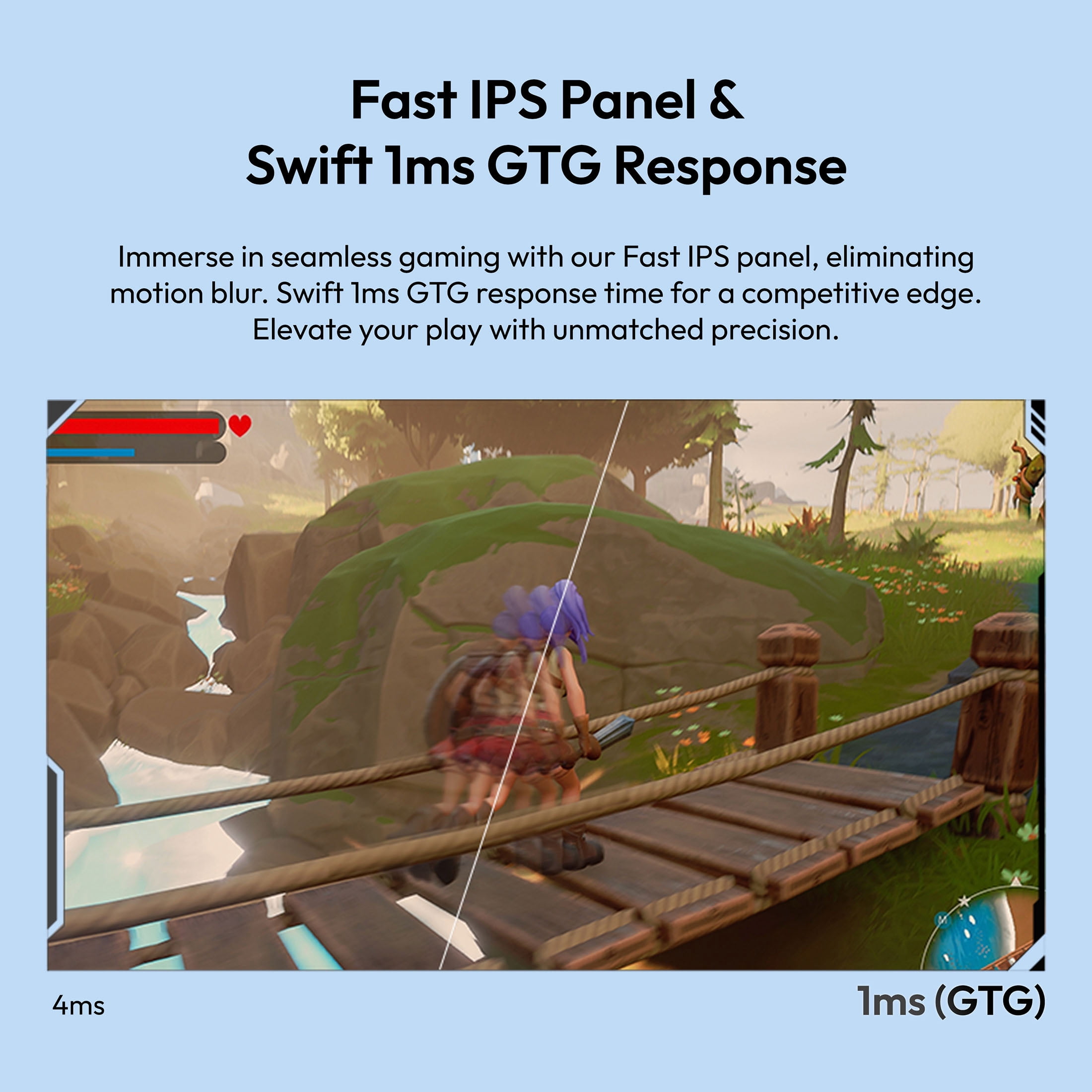 Pixio PX278 Wave Blue 27 inch 180Hz Refresh Rate QHD 1440p Resolution Fast IPS Panel 1ms GTG Response Time Blue Gaming Monitor with Adaptive Sync
