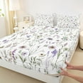 thumbnail image 3 of Manfei Girls Floral Blossoms 4pcs Bed Sheets,Spring Graden King Sheets,Botanical Plants Super Cozy Sheet Set,Breathable Home Decor, 3 of 7