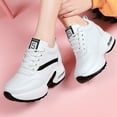 thumbnail image 5 of Women's Platform Sneakers Wedges Lace Up Shoes Increase Fashion Sneakers for Womens Girls, 5 of 6
