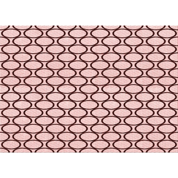 Ahgly Company Machine Washable Indoor Rectangle Transitional Light Rose Pink Area Rugs, 5' x 7'