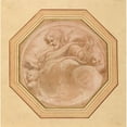 thumbnail image 2 of Correggio 20x20 Gold Ornate Framed and Double Matted Museum Art Print Titled - Christ in Glory (1520-1523), 2 of 4