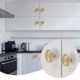 thumbnail image 2 of 5pcs Cabinet Handle Drawer Knob Zinc Alloy Furniture Handle Round Single Hole Handle Gold Cabinet Pulls Furniture Hardware, 2 of 6