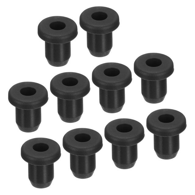 Unique Bargains Support de Illet en Caoutchouc Dia 15/64 Pieds (6mm) Type T Rond pour Protection des Fils Lot de 10
