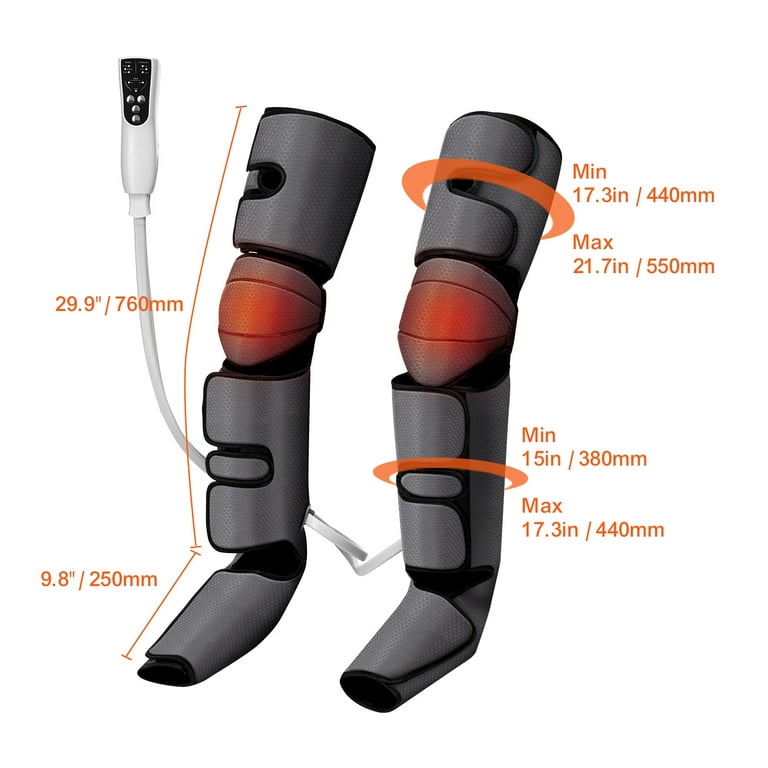 SKYSHALO Leg Massager, Full Leg Massager with Air Compression for Circulation, Relaxation and Pain Relief with 3 Modes& 3 Intensities & 2 Knee Heating SKYSHALO Leg Massager, Full Leg Massager with Air Compression for Circulation, Relaxation and Pain Relief with 3 Modes& 3 Intensities & 2 Knee Heating