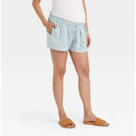 

Tie-Front Pull-On Maternity Shorts - Isabel Maternity by Ingrid & Isabel White