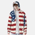 thumbnail image 3 of Picia Vintage American Flag Women's Men's UPF 50+ Sun Protection Hoodie Shirt Long Sleeve SPF Fishing Outdoor UV Hiking Lightweight Shirts-X-Large, 3 of 9