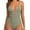 Light Green, variant on Womens Swimsuits One Piece Swimsuits Tied Backless Bathing Suit with Removable Padding Summer Beach Swimwear Ocean Stripes Design