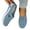 Blue, variant on Womens Closed Toe Backless Slip On Mules, Wide Foot Sandals for Women Dressy, Comfortable Flat Loafers for Office Travel Casual Summer