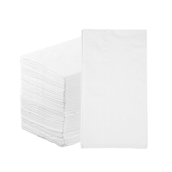 Saving Nature Rectangle White Paper Dinner Napkin - 2-Ply - 17" x 15" - 3000 count box