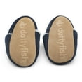 thumbnail image 5 of Dotty Fish Toddler Suede Slippers - Non-Slip, Soft Fleece-Lined –  Navy Blue, 18-24 Months, 5 of 6