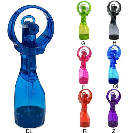 Battery Hand Held Fan Deluxe Misting Fan, Handheld Misting Fan, Battery Operated Fan, Water Spray Fan, Mini Portable Desk Fan, Personal Cooling Fan for Outdoor, Fine Mist Sprayer ()