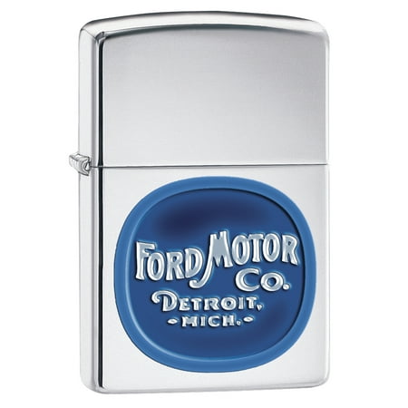 Vintage High Polish Chrome Lighter - Zippo Lighter: Vintage Ford Motor Co. Logo - High Polish Chrome