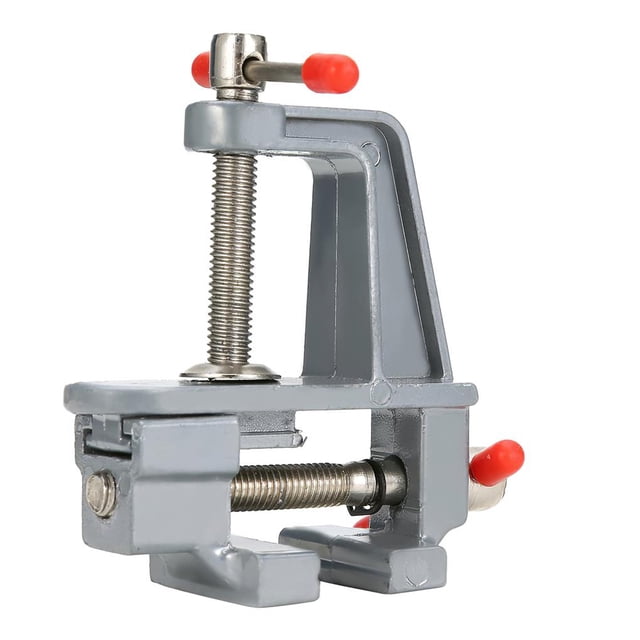 Walson Tiny Table Vise Aluminum Table Bench Vise Functional Jewelers Hobby Clamp Rotating Tool Vice Exquisite Bench Vise for Indoor Factory Processing