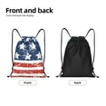 thumbnail image 2 of Yiaed USA Colors Stripes1 Print Drawstring Bags Drawstring Backpack Bulk String Back Pack Gym Sport Bag-Small, 2 of 5
