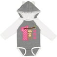 thumbnail image 3 of Inktastic Pink Sloth 1st Birthday Girls Long Sleeve Baby Bodysuit, 3 of 5