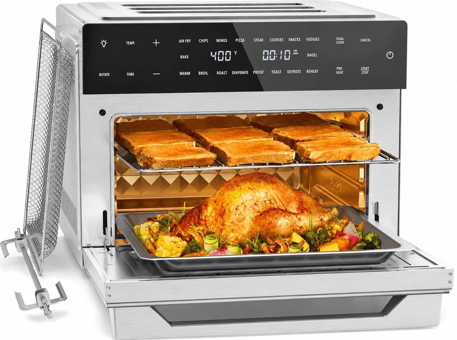 NuWave Bravo XL 1800-Watt Stainless Steel Oven, 12-in-1 Smart