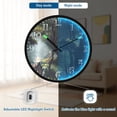 thumbnail image 5 of Voice Activated Clock with Glow Light 12 Inch Large Silent Wall Clock Battery Operated for Home Decor Village Nestled in The Forest, 5 of 8