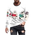 thumbnail image 2 of Styesk Chemises pour Hommes Col Rond Manches Longues Décontracté T-Shirt Imprimé Dégradé, 2 of 4