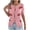 H-57 Pink, variant on Pink Short Sleeve T Shirts for Women Fall Summer Crew Neck Lips Print Lounge Tie Knot Tops T shirt Women 2026 Soft Comfy Clothes M