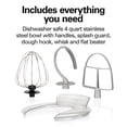 thumbnail image 6 of Hamilton Beach 4 Quart Stand Mixer for Kitchen, 7 Speeds, Tilt-Head, Dough Hook, Whisk & Flat Beater, Blue, 6 of 9
