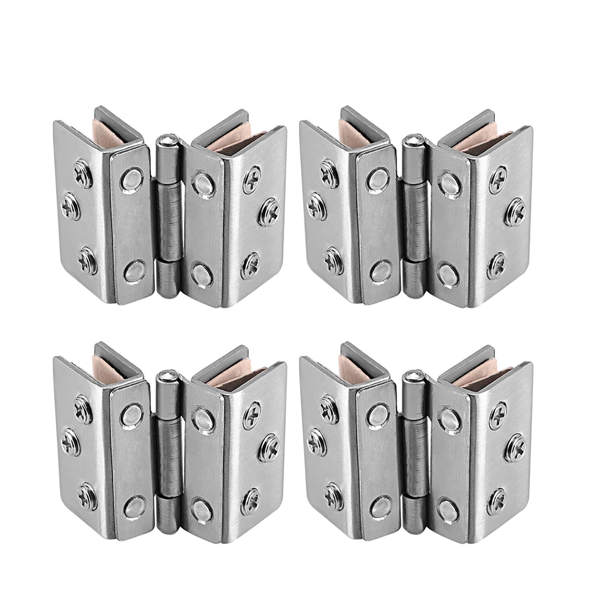 Glass Hinge Showcase Hinge Glass Clamp for 810mm Glass Thickness 4Pcs